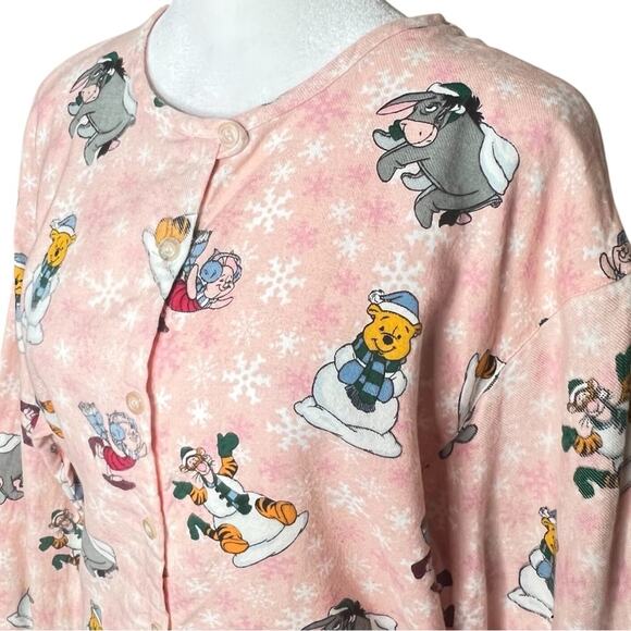 VTG Disneyland Nightgown Shirt Dress S/M Winnie the Pooh Eeyore Piglet Tigger - Picture 4 of 10
